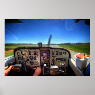Skyhawk Cockpit in HDR Poster