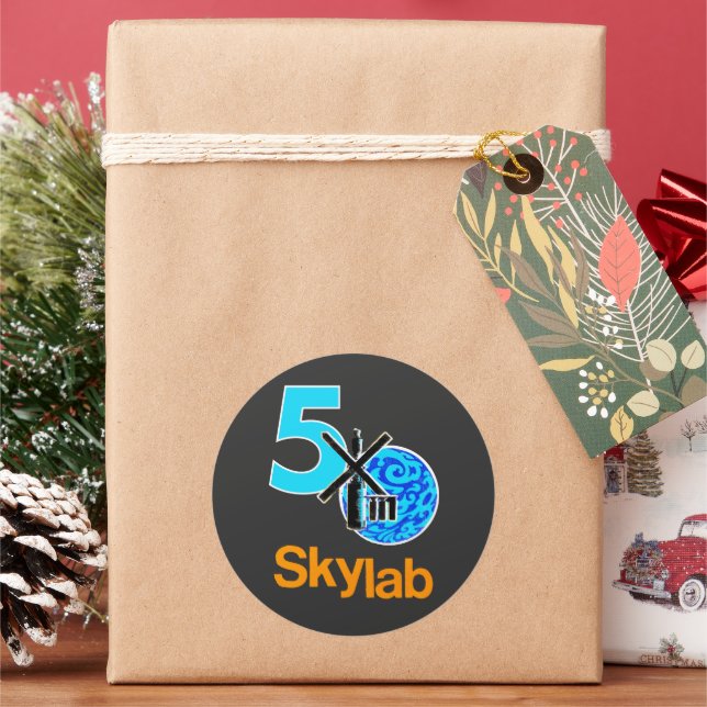 Skylab 50th Anniversary Shirt Classic Round Sticker (Holiday)