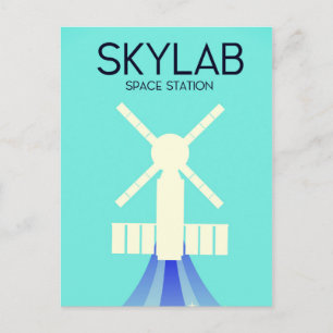 Skylab Space Station Space Art Postcard