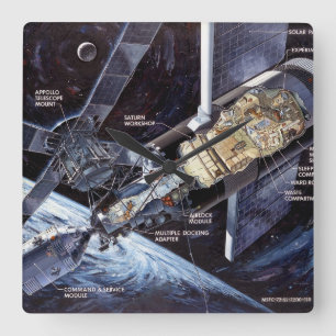 SKYLAB SQUARE WALL CLOCK