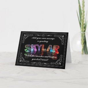 Skylar - Name in Lights greeting card (Photo)