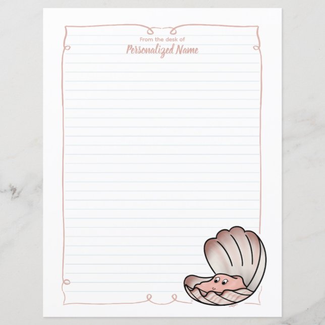 Skylar Scallop Lined Paper Sheets (Front)