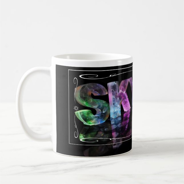 Skylar  - The Name Skylar in 3D Lights (Photograph Coffee Mug (Left)