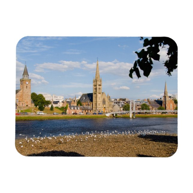 Skyline and river of quaint town of Inverness Magnet (Horizontal)