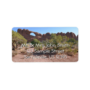 Skyline Arch at Arches National Park Label