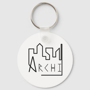 Skyline architecture key ring