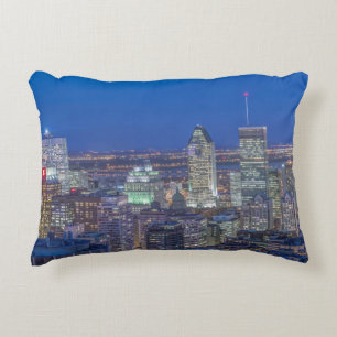 Skyline at twilight 2 decorative cushion