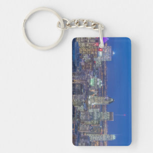 Skyline at twilight 2 key ring