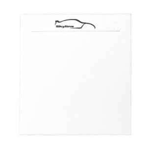 Skyline black silhouette notepads