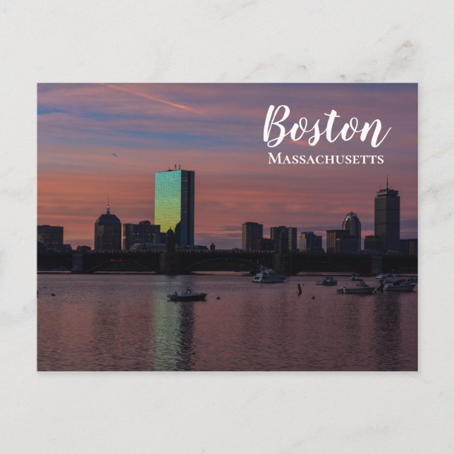 Skyline Boston Massachusetts  Postcard (Front)