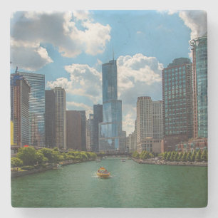 Skyline Chicago Stone Coaster