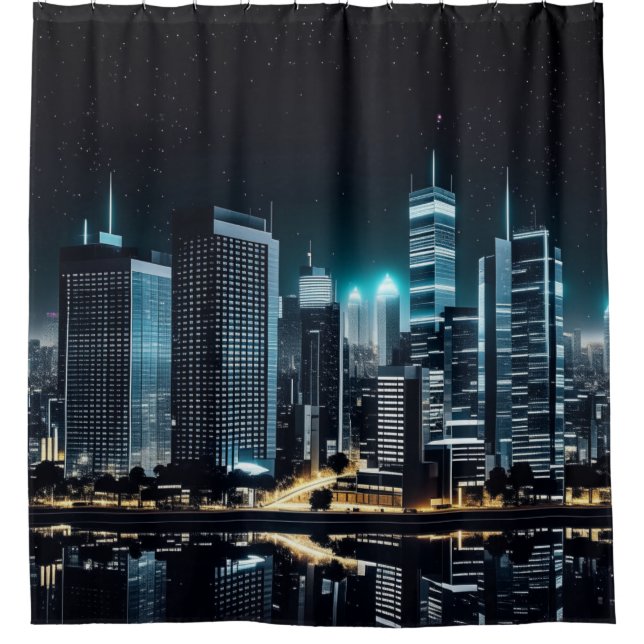 Skyline City Shower Curtain (Front)