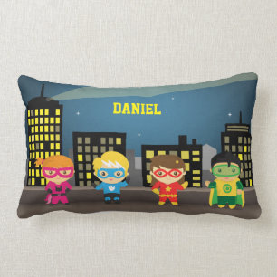 Skyline Cute Superhero For Kids Room Lumbar Cushion