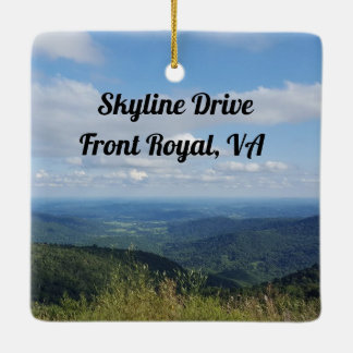 Skyline drive Front royal,  Virginia  photography Ceramic Ornament