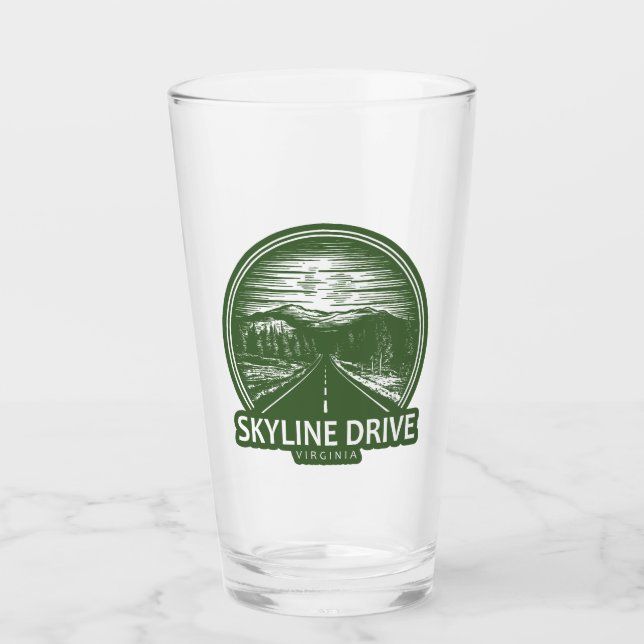 Skyline Drive Virginia Forest Glass (Front)