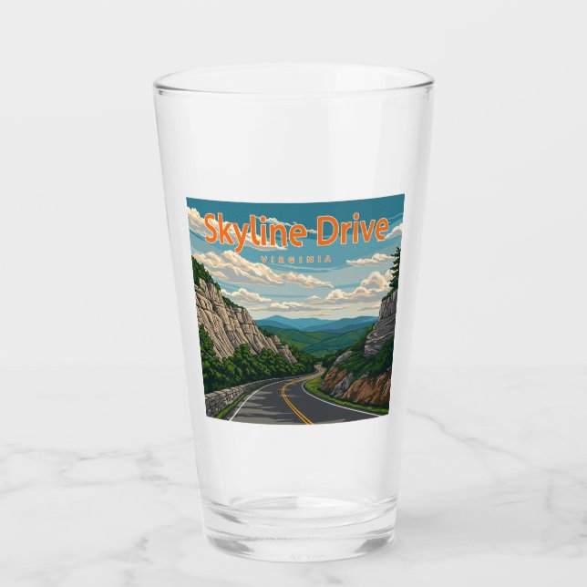 Skyline Drive Virginia Landscape Glass (Front)