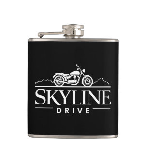 Skyline Drive Virginia Motorcycle Hip Flask