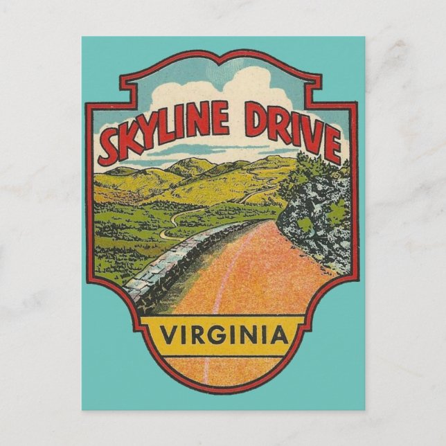 Skyline Drive, Virginia Postcard (Front)