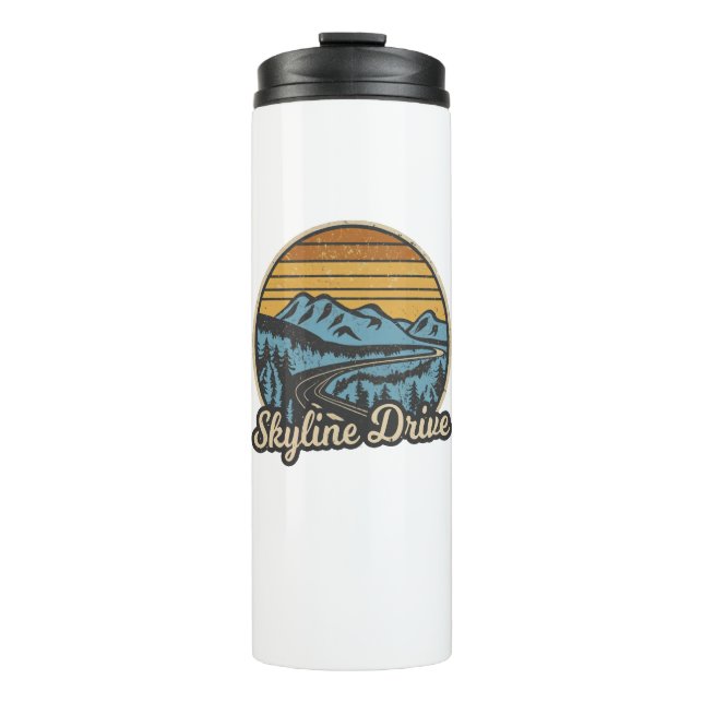 Skyline Drive Virginia Retro Thermal Tumbler (Front)