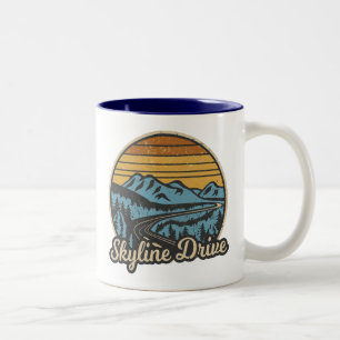 Skyline Drive Virginia Retro Two-Tone Coffee Mug