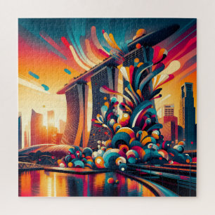 Skyline Fantasy: Singapore's Marina Bay Jigsaw Puzzle