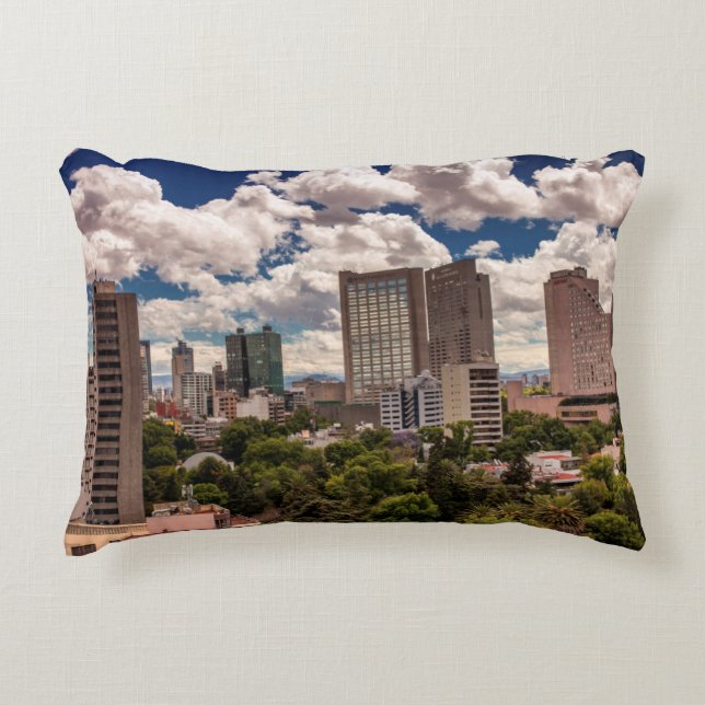 Skyline From The Hotels In Polanco Mexico City Decorative Cushion (Front)