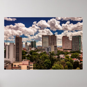 Skyline From The Hotels In Polanco Mexico City Poster