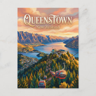 Skyline Gondola Queenstown New Zealand Postcard