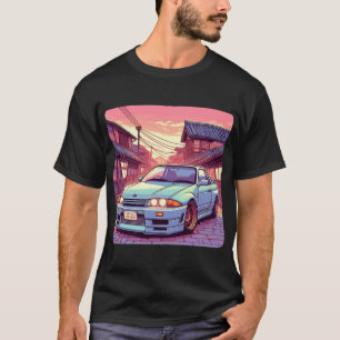 Skyline GTR32 Car in Japanese Town T-Shirt