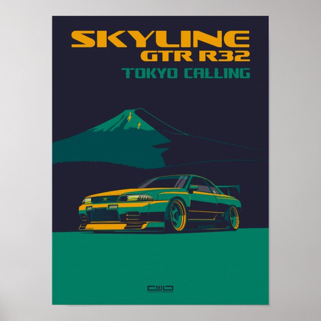 Skyline GTR R32- Godzilla Poster (Front)