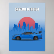 Skyline GTR R34 Poster – JDM Icon