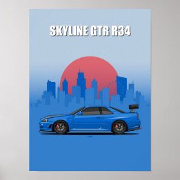 Skyline GTR R34 Poster – JDM Icon