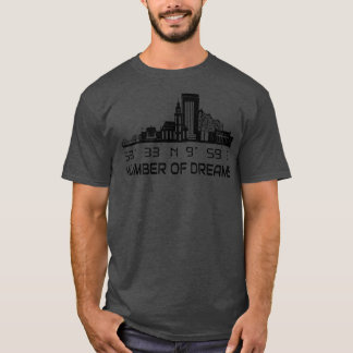 Skyline Hamburg Silhouette GPS Coordinates City T-Shirt