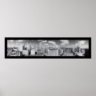 Skyline Houston TX Photo 1949 Poster