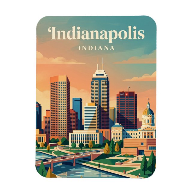 Skyline Indiana Magnet (Vertical)