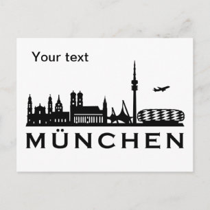 Skyline München Postcard