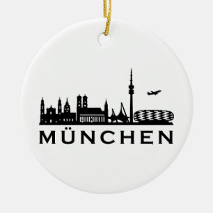 Skyline Munich Ceramic Tree Decoration