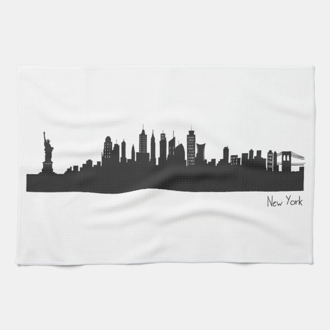 Skyline New York Tea Towel (Horizontal)