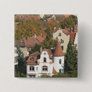 Skyline of Bamberg, Germany 15 Cm Square Badge