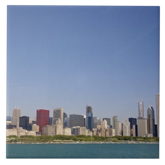 Skyline of Chicago, Illinois, USA. Tile (Front)