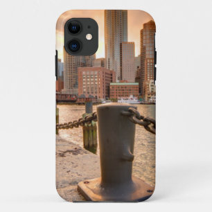 Skyline of Financial District of Boston iPhone 11 Case