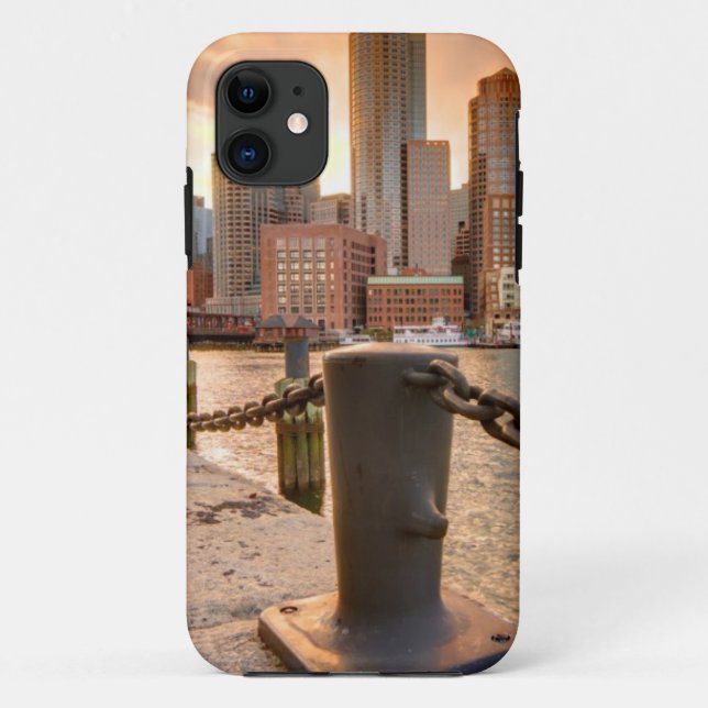 Skyline of Financial District of Boston Case-Mate iPhone Case (Back)