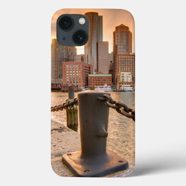 Skyline of Financial District of Boston Case-Mate iPhone Case (Back)