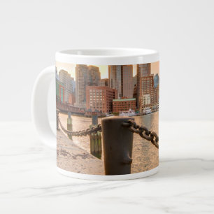 Skyline of Financial District of Boston Large Coffee Mug