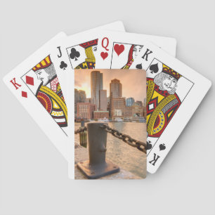Skyline of Financial District of Boston Playing Cards