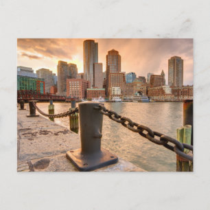 Skyline of Financial District of Boston Postcard