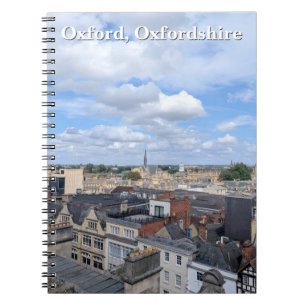 Skyline of Historic Oxford in Oxfordshire, UK Notebook