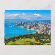 Skyline of Honolulu, Hawaii .