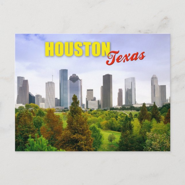Skyline of Houston, Texas Postcard (Front)