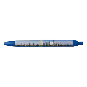 Skyline of Miami, Florida Black Ink Pen